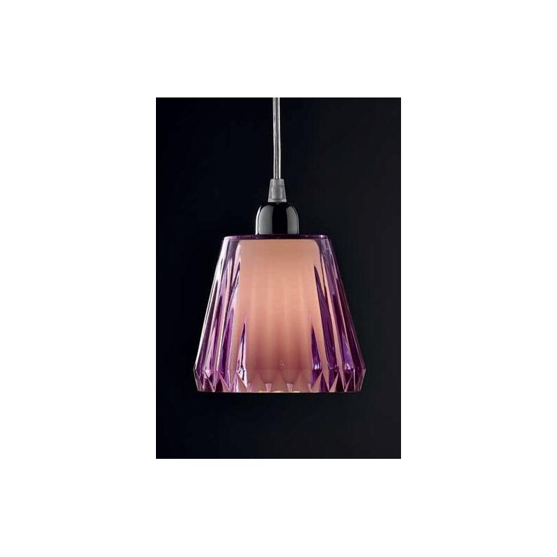 GAIA 8 LAMPADARIO SOSPENSIONE 8 LUCI PIATTO CROMO D.60 DIFFUSORI ACRILICO 3 COLORI Illuminando - Cristalensi Shop Online