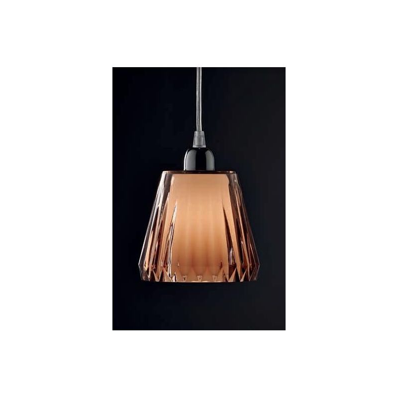 GAIA 8 LAMPADARIO SOSPENSIONE 8 LUCI PIATTO CROMO D.60 DIFFUSORI ACRILICO 3 COLORI Illuminando - Cristalensi Shop Online
