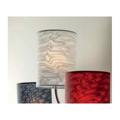 GINEVRA CHIC LAMPADA DA TAVOLO IN METALLO CROMO CON STELO SEMIRIGIDO E PARALUME Illuminando - Cristalensi Shop Online