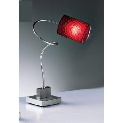GINEVRA CHIC LAMPADA DA TAVOLO IN METALLO CROMO CON STELO SEMIRIGIDO E PARALUME Illuminando - Cristalensi Shop Online