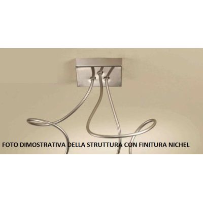 GINEVRA BINARIO SEMIRIGIDO IN METALLO CROMO O NIKEL SATINATO E VETRO TRASPARENTE Illuminando - Cristalensi Shop Online