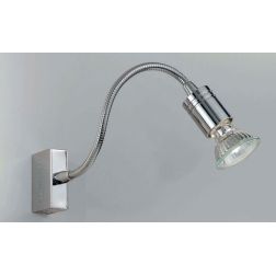 GINEVRA APPLIQUE METALLO CROMATO BRACCIO FLESSIBILE CON LAMPADINA LED INCLUSA Illuminando - Cristalensi Shop Online 2