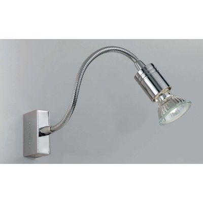 GINEVRA APPLIQUE METALLO CROMATO BRACCIO FLESSIBILE CON LAMPADINA LED INCLUSA Illuminando - Cristalensi Shop Online