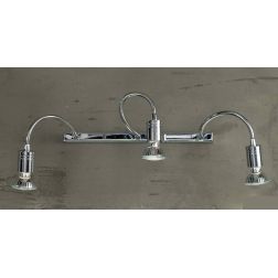 GINEVRA AP3 LED LAMPADA DA PARETE IN METALLO CROMATO CON BRACCI FLESSIBILI Illuminando - Cristalensi Shop Online 2