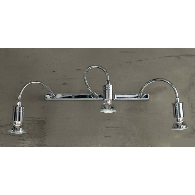 GINEVRA AP3 LED LAMPADA DA PARETE IN METALLO CROMATO CON BRACCI FLESSIBILI Illuminando - Cristalensi Shop Online