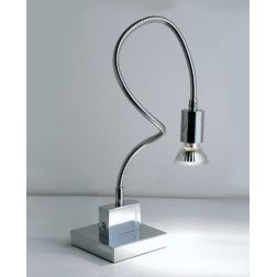 GINEVRA FLEX LAMPADA DA TAVOLO CON BRACCIO FLESSIBILI IN METALLO CROMATO Illuminando - Cristalensi Shop Online 2