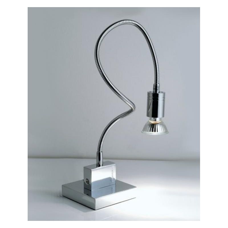 GINEVRA FLEX LAMPADA DA TAVOLO CON BRACCIO FLESSIBILI IN METALLO CROMATO Illuminando - Cristalensi Shop Online
