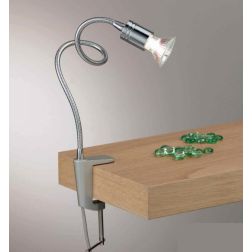 GINEVRA FLEX BRACCIO FLESSIBILE LAMPADINA LED E MORSETTO IN METALLO CROMATO Illuminando - Cristalensi Shop Online 2