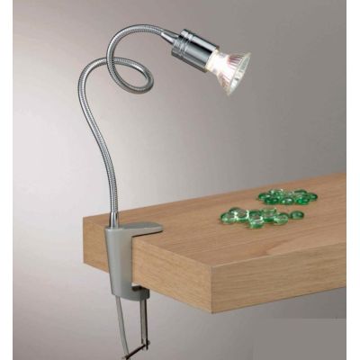 GINEVRA FLEX BRACCIO FLESSIBILE LAMPADINA LED E MORSETTO IN METALLO CROMATO Illuminando - Cristalensi Shop Online