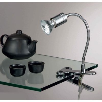 GINEVRA BRACCIO FLESSIBILE CON PINZA IN METALLO CROMATO LAMPADINA LED INCLUSA Illuminando - Cristalensi Shop Online