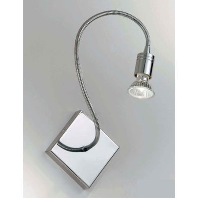 GINEVRA FLEX PLAFONIERA METALLO CROMO BRACCIO FLESSIBILE CON LAMPADINA LED INCLUSA Illuminando - Cristalensi Shop Online