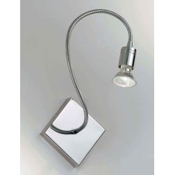 GINEVRA FLEX PLAFONIERA METALLO CROMO BRACCIO FLESSIBILE CON LAMPADINA LED INCLUSA Illuminando - Cristalensi Shop Online 2