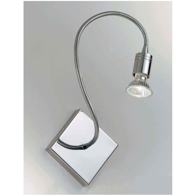 GINEVRA FLEX PLAFONIERA METALLO CROMO BRACCIO FLESSIBILE CON LAMPADINA LED INCLUSA Illuminando - Cristalensi Shop Online