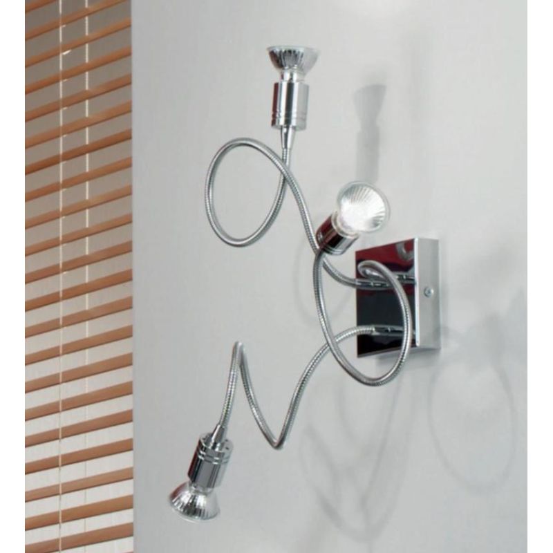 GINEVRA 3 FLEX LED PLAFONIERA/APPLIQUE IN METALLO CROMATO Illuminando - Cristalensi Shop Online