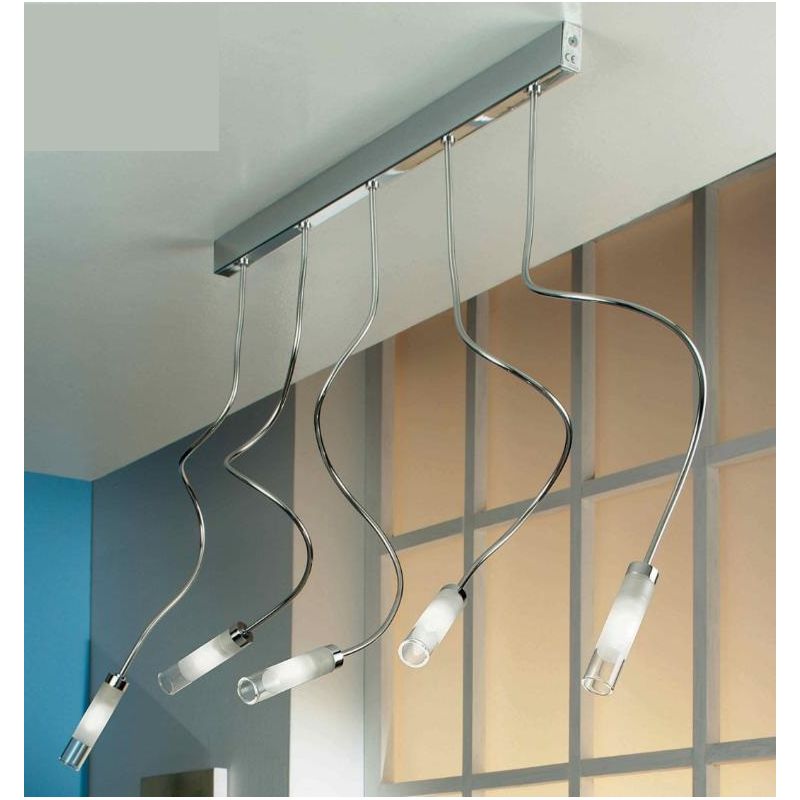 GINEVRA VETRO AP5 LAMPADA DA PARETE IN METALLO CROMO O NICHEL SEMIRIGIDO DI ILLUMINANDO Illuminando - Cristalensi Shop Online