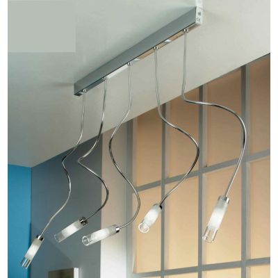 GINEVRA VETRO AP5 LAMPADA DA PARETE IN METALLO CROMO O NICHEL SEMIRIGIDO DI ILLUMINANDO Illuminando - Cristalensi Shop Online