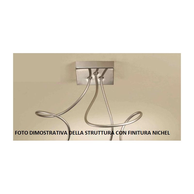 GINEVRA VETRO AP5 LAMPADA DA PARETE IN METALLO CROMO O NICHEL SEMIRIGIDO DI ILLUMINANDO Illuminando - Cristalensi Shop Online