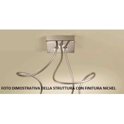 GINEVRA 9 VETRO PLAFONIERA SEMIRIGIDA IN METALLO CROMATO O NIKEL SATINATO Illuminando - Cristalensi Shop Online 2
