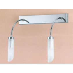 GOCCIA 2 LAMPADA DA PARETE IN METALLO CROMO CON DUE DIFFUSORI IN VETRO SATINATO Illuminando - Cristalensi Shop Online 2