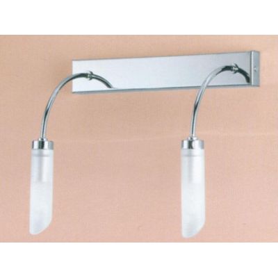 GOCCIA 2 LAMPADA DA PARETE IN METALLO CROMO CON DUE DIFFUSORI IN VETRO SATINATO Illuminando - Cristalensi Shop Online