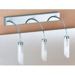 GOCCIA 3 LAMPADA DA PARETE IN METALLO CROMO CON TRE DIFFUSORI IN VETRO SATINATO Illuminando - Cristalensi Shop Online