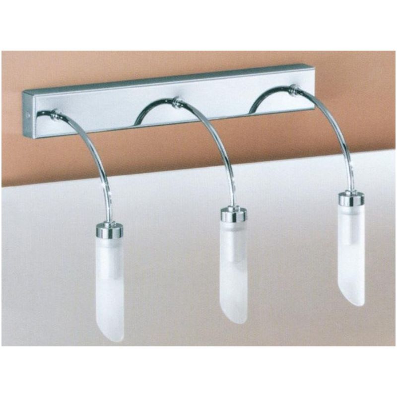 GOCCIA 3 LAMPADA DA PARETE IN METALLO CROMO CON TRE DIFFUSORI IN VETRO SATINATO Illuminando - Cristalensi Shop Online