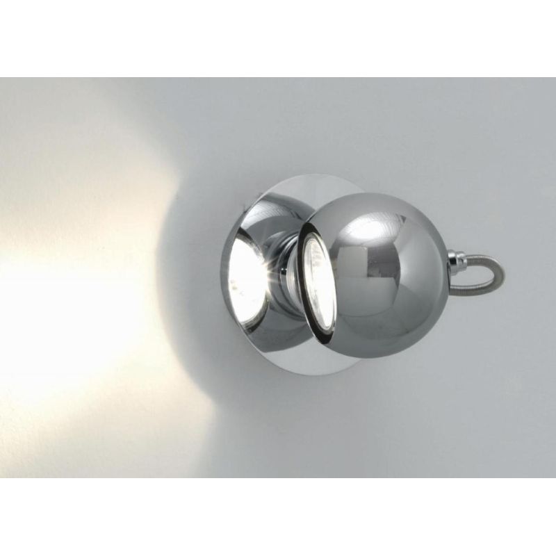 JIM FARETTO IN METALLO CROMATO ORIENTABILE A LED Illuminando - Cristalensi Shop Online