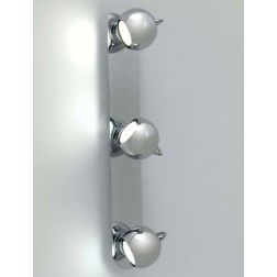 JIM BINARIO CROMO 3 LUCI CON SFERE ORIENTABILI A LED INCLUSO E SOSTITUIBILE Illuminando - Cristalensi Shop Online 2