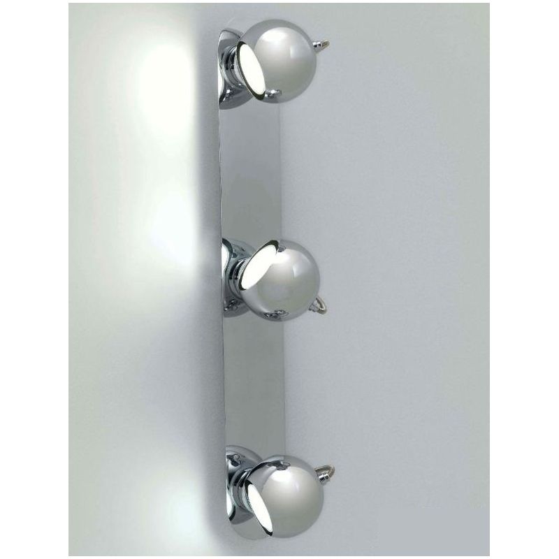 JIM BINARIO CROMO 3 LUCI CON SFERE ORIENTABILI A LED INCLUSO E SOSTITUIBILE Illuminando - Cristalensi Shop Online