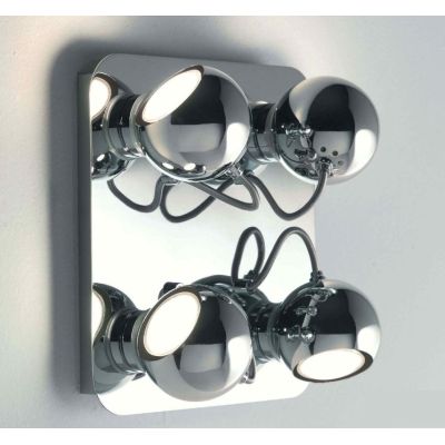 JIM PLAFONIERA IN METALLO CROMATO CON SFERE ORIENTABILI A LED SOSTITUIBILE Illuminando - Cristalensi Shop Online