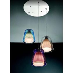 JOLLY SPP LAMPADARIO A SOSPENSIONE 3 LUCI DIFFUSORI IN ACRILICO VARI COLORI Illuminando - Cristalensi Shop Online