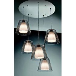 JOLLY SPP LAMPADARIO A SOSPENSIONE 5 LUCI DIFFUSORI IN ACRILICO VARI COLORI Illuminando - Cristalensi Shop Online