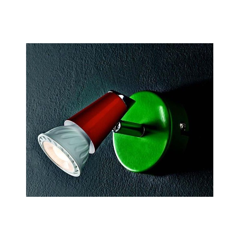 KOLOR 1 LED FARETTO SPOT MULTICOLORE CON LAMPADINA LED 7W INCLUSA E DIREZIONABILE Illuminando - Cristalensi Shop Online