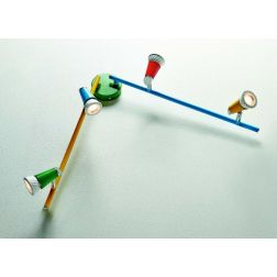 KOLOR 4 LED PLAFONIERA APPLIQUE MULTICOLORE CON LAMPADINE LED DI ILLUMINANDO Illuminando - Cristalensi Shop Online 2