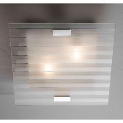 LINEAR MEDIA PLAFONIERA IN VETRO SERIGRAFATO 40X40 CM ECONOMICA Illuminando - Cristalensi Shop Online