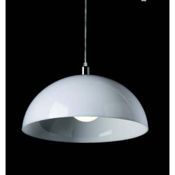 LORIS 40 SOSPENSIONE SINGOLA IN POLICARBONATO BIANCO DIAMETRO CM 40 MODERNA DI ILLUMINANDO Illuminando - Cristalensi Shop Online 2