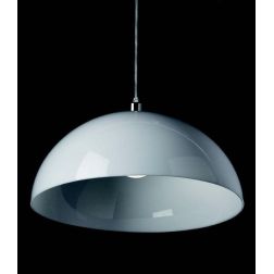 LORIS 50 SOSPENSIONE SINGOLA IN POLICARBONATO BIANCO DIAMETRO CM 50 MODERNA DI ILLUMINANDO Illuminando - Cristalensi Shop Online