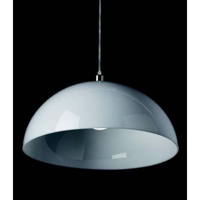 LORIS 50 SOSPENSIONE SINGOLA IN POLICARBONATO BIANCO DIAMETRO CM 50 MODERNA DI ILLUMINANDO Illuminando - Cristalensi Shop Online