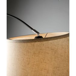 LUCIANA PIANTANA AD ARCO CON BRACCIO TELESCOPICO IN METALLO NERO CON PARALUME SABBIA Illuminando - Cristalensi Shop Online 2