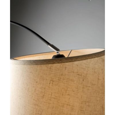 LUCIANA PIANTANA AD ARCO CON BRACCIO TELESCOPICO IN METALLO NERO CON PARALUME SABBIA Illuminando - Cristalensi Shop Online