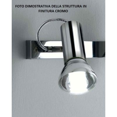MAGNUM 1 FARETTO SPOT CROMO O BIANCO CON LAMPADINA LED R80 10W INCLUSA DIREZIONABILE Illuminando - Cristalensi Shop Online