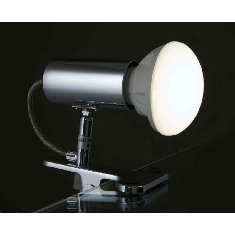 MAGNUM PINZA LED FARETTO BIANCO E CROMO CON LAMPADINA LED INCLUSA DIREZIONABILE Illuminando - Cristalensi Shop Online