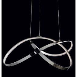 NEBULA GRANDE METALLO CROMATO LED 30W LUCE CALDA LAMPADARIO ULTRAMODERNO Illuminando - Cristalensi Shop Online