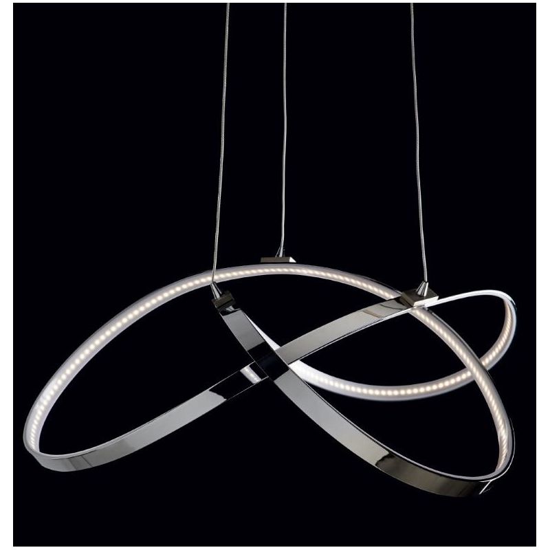 NEBULA GRANDE METALLO CROMATO LED 30W LUCE CALDA LAMPADARIO ULTRAMODERNO Illuminando - Cristalensi Shop Online