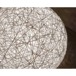 NIDO XL LAMPADA DA TAVOLO GRANDE IN CORDA INCOLLATA BIANCA DIAMETRO 50 CM Illuminando - Cristalensi Shop Online 2