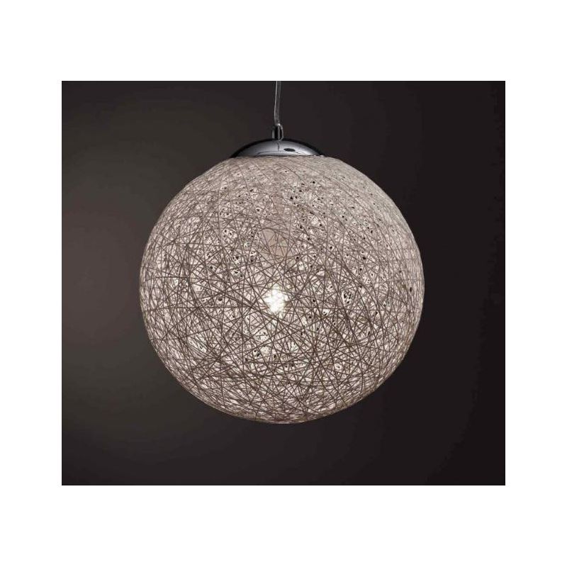 NIDO MEDIA SOSPENSIONE IN CORDA BIANCA INCOLLATA DIAMETRO 18 CM Illuminando - Cristalensi Shop Online