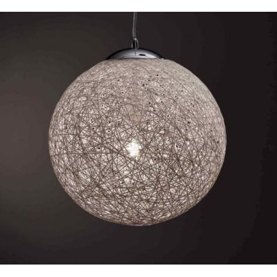 NIDO MEDIA SOSPENSIONE IN CORDA BIANCA INCOLLATA DIAMETRO 18 CM Illuminando - Cristalensi Shop Online