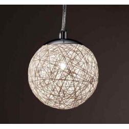 NIDO PICCOLO SOSPENSIONE IN CORDA BIANCA INCOLLATA DIAMETRO 13 CM Illuminando - Cristalensi Shop Online