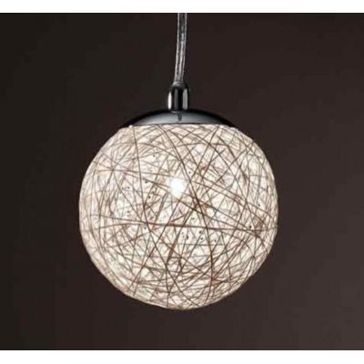 NIDO PICCOLO SOSPENSIONE IN CORDA BIANCA INCOLLATA DIAMETRO 13 CM Illuminando - Cristalensi Shop Online