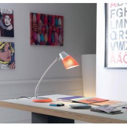 OLGA LAMPADA DA TAVOLO VIOLA O ARANCIO CON LAMPADINA LED 9W 2700K SOSTITUIBILE Illuminando - Cristalensi Shop Online 2